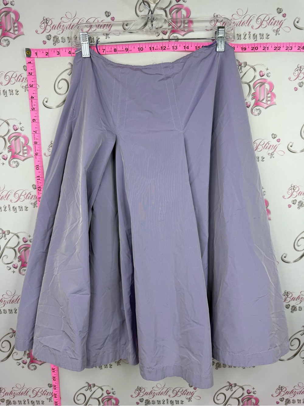 HOLT RENFREW max mara skirt Lavender Midi A-Line Skirt with Pleated Panels Italy